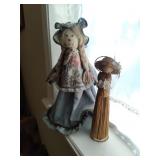Decorative Bonnetd Dolls (2)