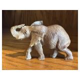 Handcrafted wooden elephant figurine