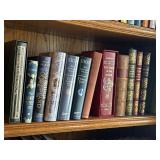 A Collection of collectible books some are leather