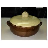 Vtg Stoneware Bowl w/Lid