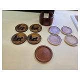 (8) Coasters & Coaster Holder