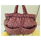 Quilted Sewing Bag w/Unfinished Piece, Knitting