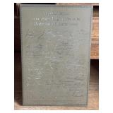 Collectible replica plaque of the Declaration of