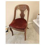 Antique Mahogany Gondola Chair 19x17x33