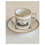 Richard Ginori Fiesole Demitasse Cup and Saucer