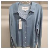 Nwt XL Calvin Klein Denim Button up Shirt
