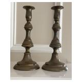 Pair of 11" Solid Brass Candlesticks