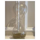 15" Clear Glass Hourglass w/Beige Sand