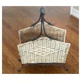 Beautiful 1990s Wicker, Glass& Metal Magazine