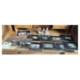 (2) Figures & collection of wildlife photographs,