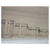 (4) Clear Acrylic Air Tight Cannisters