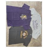 (3) XL LSU Shirts & Sweater