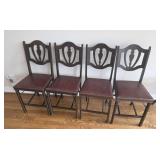 (4) 1930s Fold-Up Bridge or Card Table Chairs