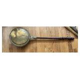 36" Antique Brass Bed Warmer w/ Wooden Handle