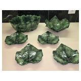 Foglia Leaf Dishes Including (2) Bowls & (4)
