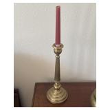 Antique (1870s)  Brass Fluted Candlestick Holder