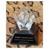 Mats Jonasson Swedish lead crystal wolf sculpture