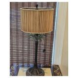 Solid Brass Lamp w/Palm Tree Base and a