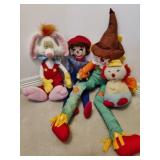 Vtg Clown Stuffed Toys