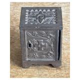 Antique CAST IRON Still BANK Key Lock Safe No. 50