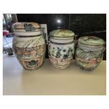3-Piece Michael Sparks Ceramic Canister Set by