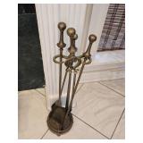 Solid Brass Fireplace Tool Set
