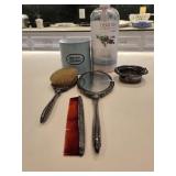Old Vanity Set, Lotion & Jewelry Cleaner