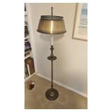 58" Brass Floor Lamp Double Bulb