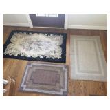 (3) Area Rugs (Rectangular Rug w/Floral Design