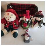 Plaid Lined Basket w/ Decor