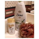 Bathing soap and loofah