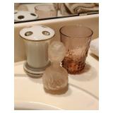 Pink and white bathroom Accessories