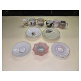 (6) Tiny Teacups & (5) Saucers