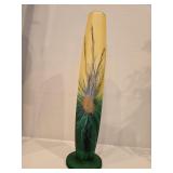 16" Vintage Herner Glas Hand-painted Vase