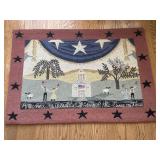 39.5"x28.5" Embroidered handcrafted patriotic