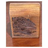 (1) Lasercraft  Vintage Solid Walnut Bookend