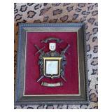 Vintage Family Crest For Surname AGNOR On Red