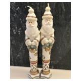 (2) Santa Tapered Candle Sticks