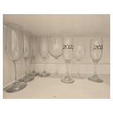 Champagne Flutes & (2) Wine Glasses