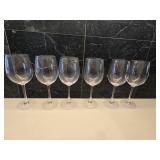 (6) Crystal Wine Glasses