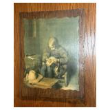 18x24 Wooden Framed "The Flea Catcher" by