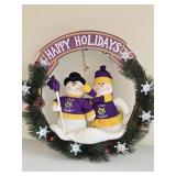 20" LSU Snowman Wreath