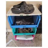 Rolling Plastic Rack with Trash Bags, Pr of C