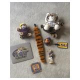 LSU Tigers memorabilia, including a 10" plush