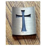 Brass Paper weight cut out cross design