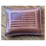 American Flag Leather Paper weight 4"x3"
