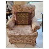 35x40x36 Toile Bird and Branch Design Arm Chair