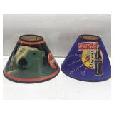 (2) VTG Coca Cola Lamp Shades 7" Tall