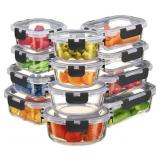 Glass Food Container (24 Pcs)