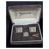 Swank Cufflinks and Tie Bar Set Featuring